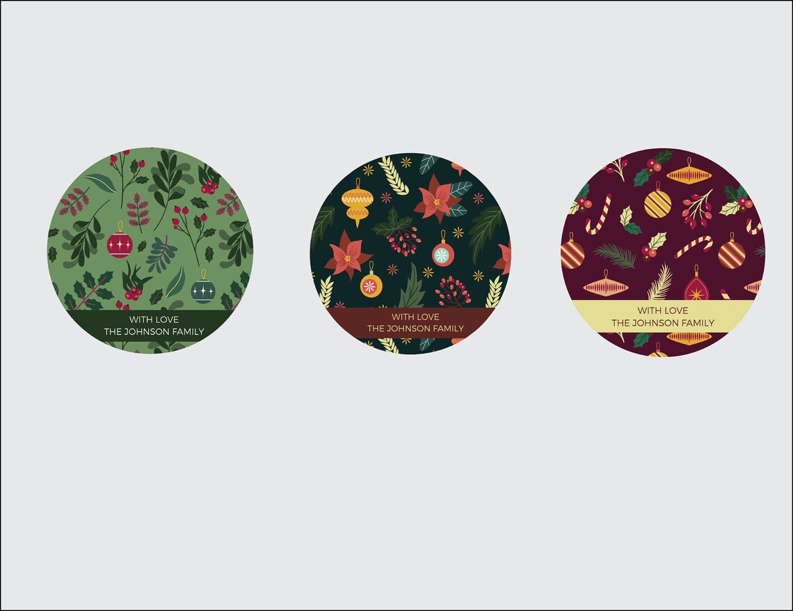 Avery Christmas Printable Stickers DIY Printable Labels - Etsy