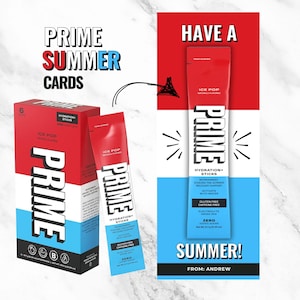 Prime SUMMER Cards, PRIME Cards for Hydration Sticks , Have a Prime Summer, School Printable |  Editable in CANVA