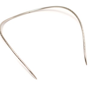 Silver Horns Choker Collar, Statement  Necklace