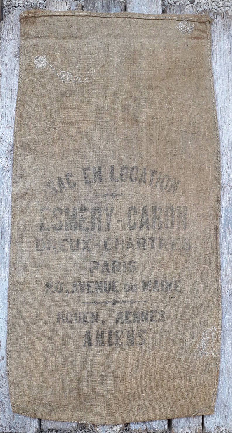 Vintage Hessian Sack For Grain Sack Fabric Curtains Burlap Etsy