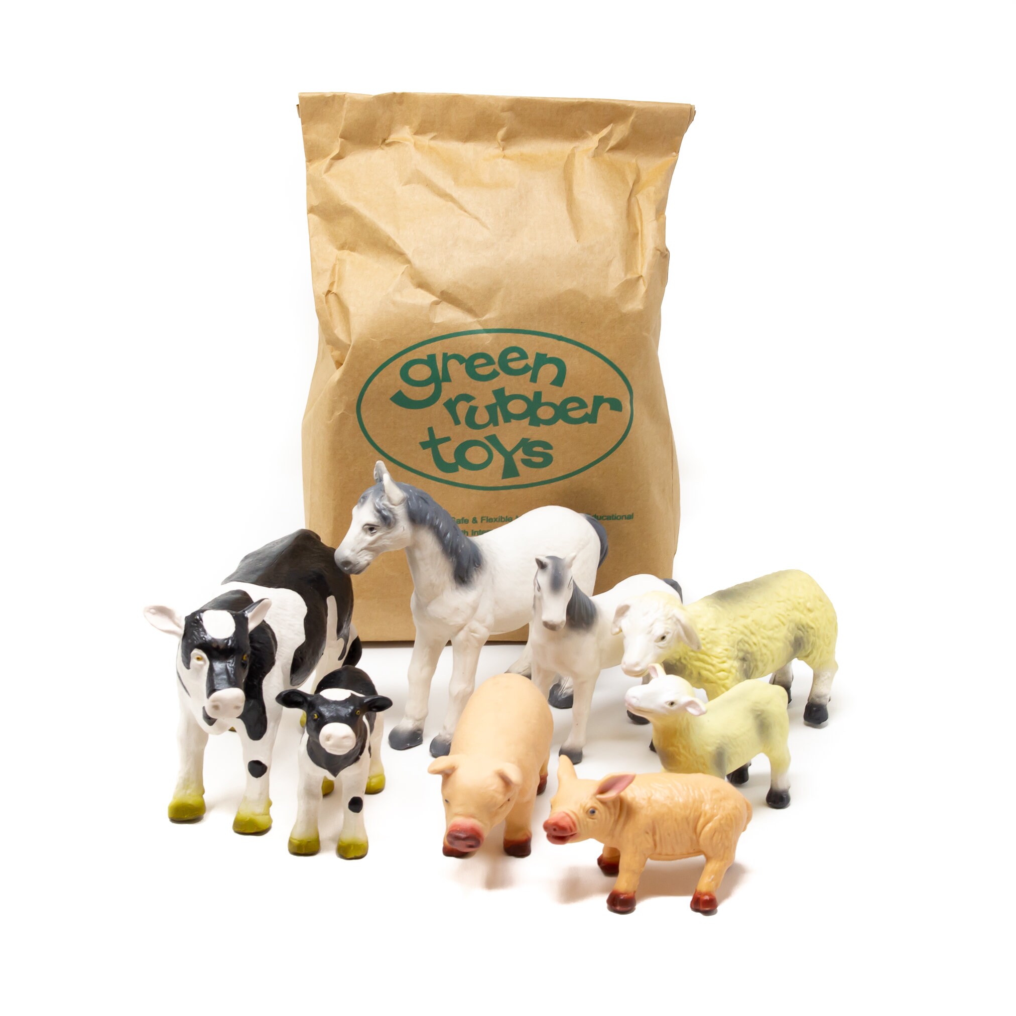 Rubber farm sale animal toys