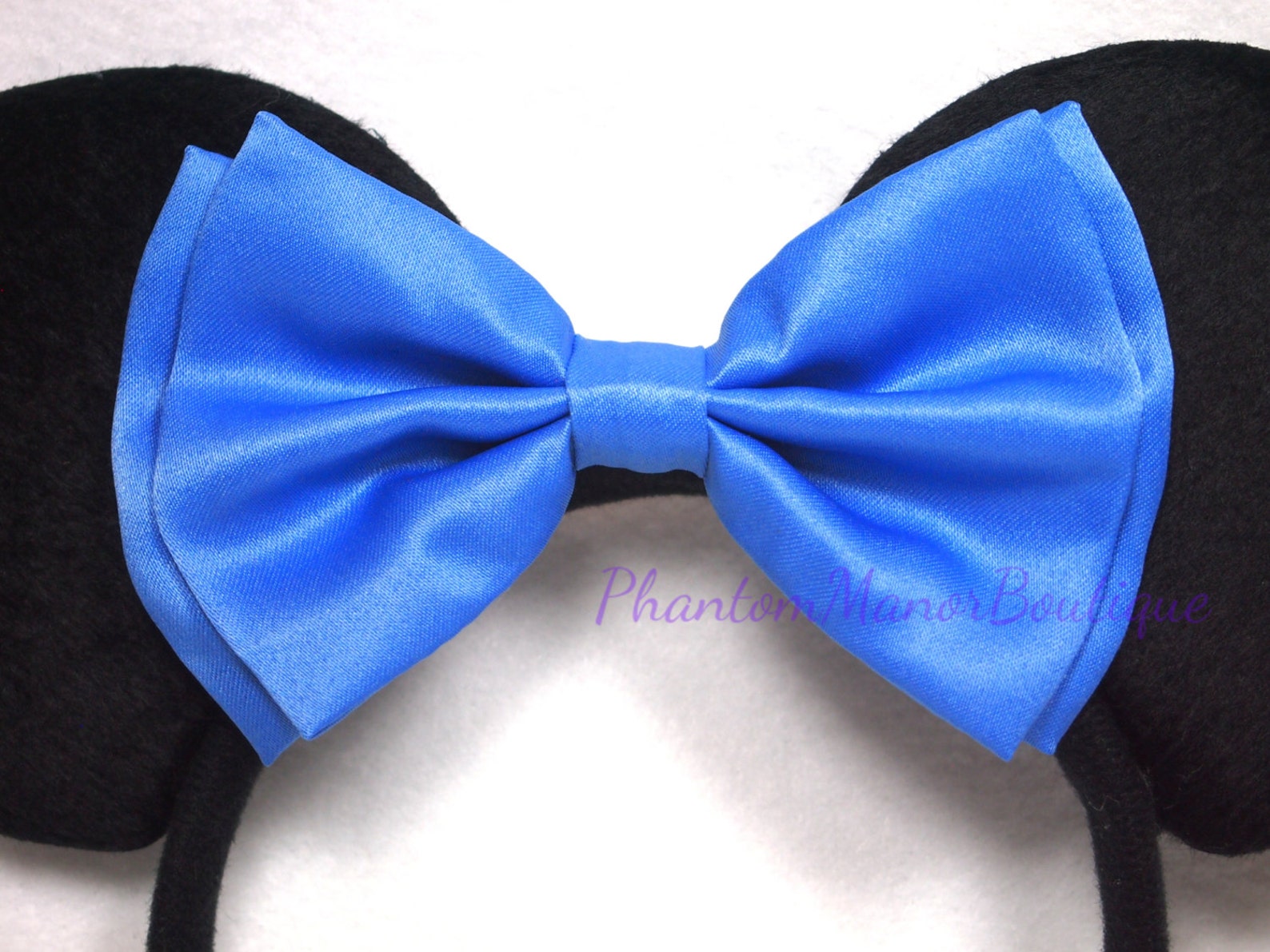 Minnie Mouse Ears Cornflower Blue Bow Headband Wedding Etsy