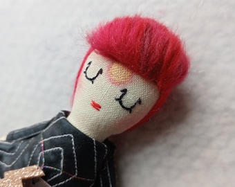 David Bowie Icon Doll. Aladdin Sane. Ziggy Stardust. Mini doll.