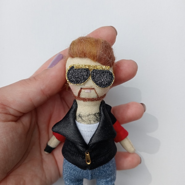 George Michael Mini Icon Doll. Approx. 17cm tall.