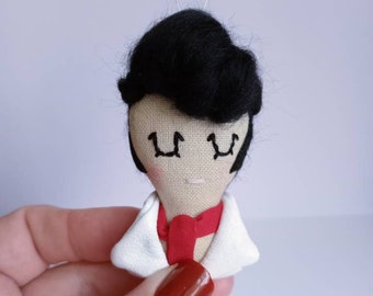 Elvis Presley Textile Brooch