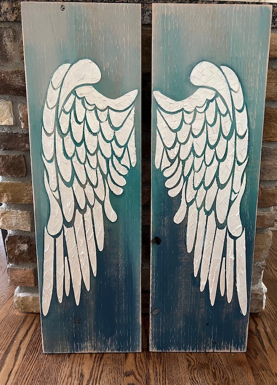 Angel Wings Wall Decor Large Angel Wings Angel Wing Wall | Etsy