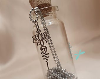 Lotus flower pendant necklace.