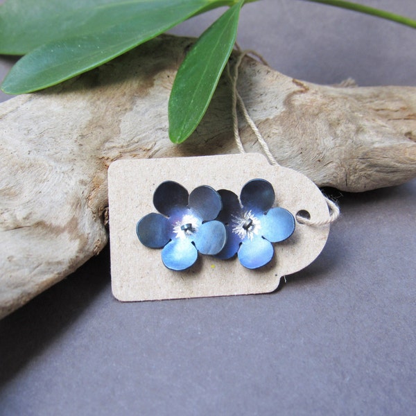 Forget Me Not Earrings, Hypoallergenic Studs