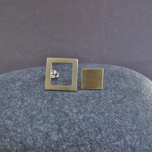 Mismatched Earrings, Square Earrings