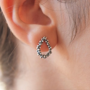 Teardrop Earrings, Unique Stud Earrings