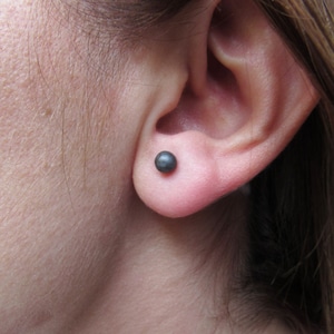 Black Stud Earrings, Earrings for Men