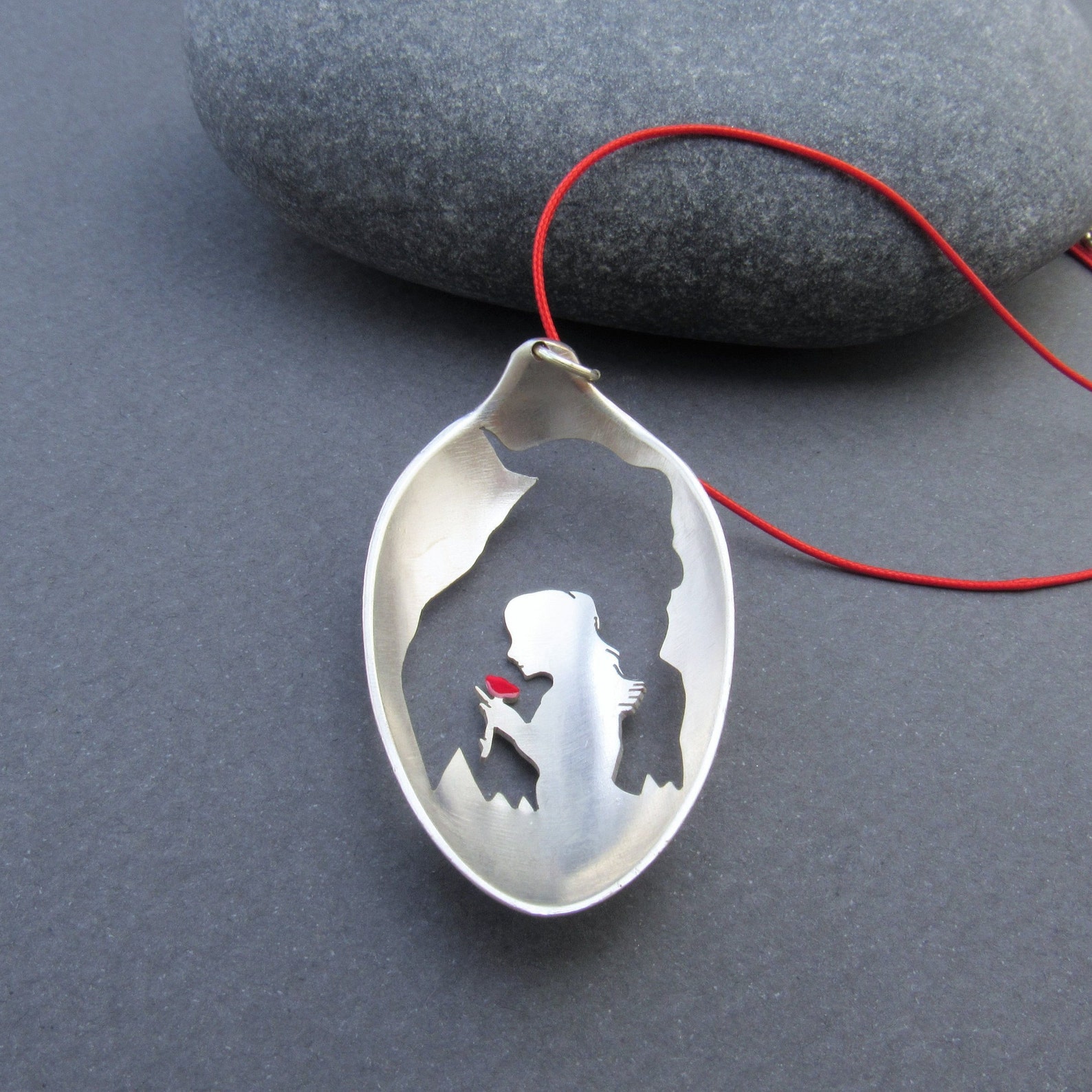 Beauty and the Beast Jewelry Belle Necklace Silverware Etsy