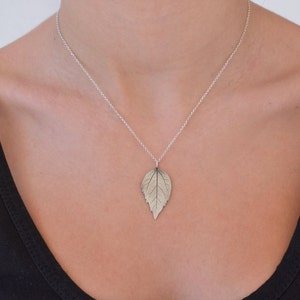 Real Leaf Necklace, Long Leaf Necklace, Real Plant Jewelry, Autumn Necklace