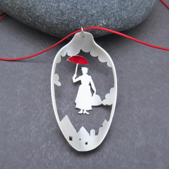 Mary Poppins Necklace Disney Jewelry Spoon Necklace Teacher