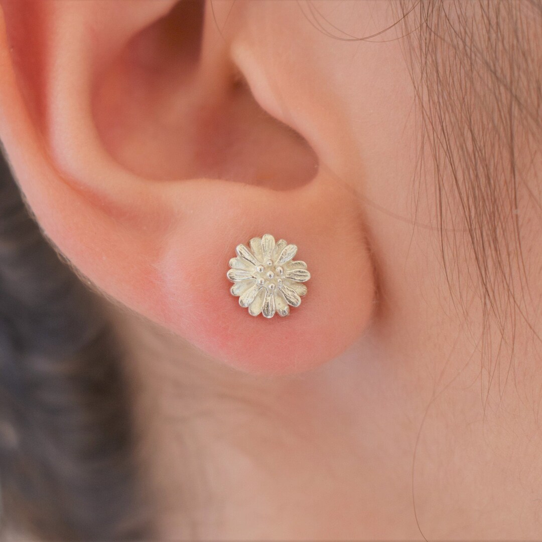 Flower Stud Earrings Tiny Stud Earrings Little Girl Gifts Etsy UK