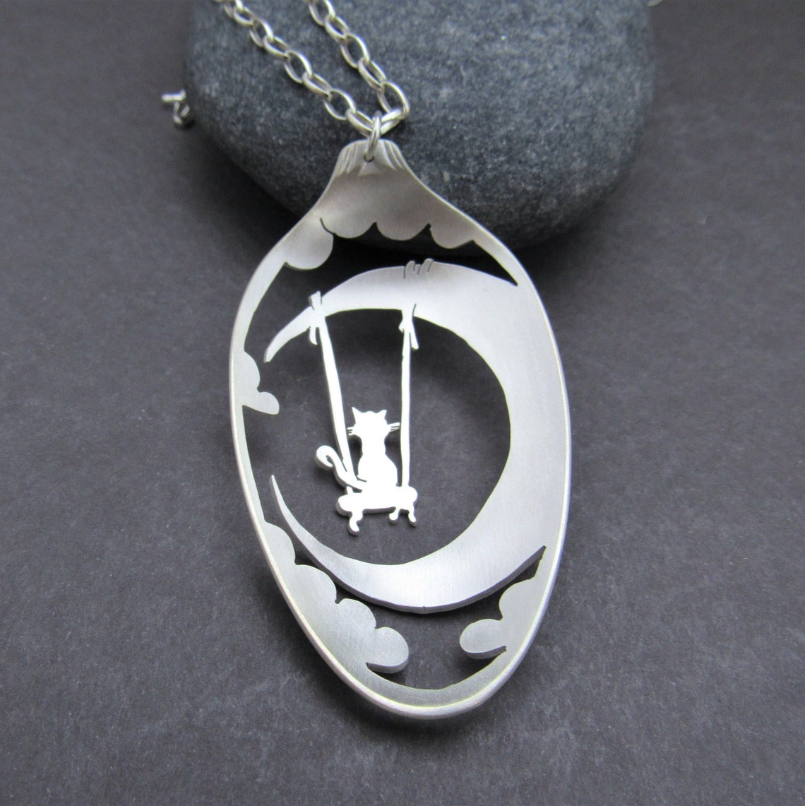 Collana Argento Ciondolo Gatto - Vestopazzo - Mamo Non Mamo