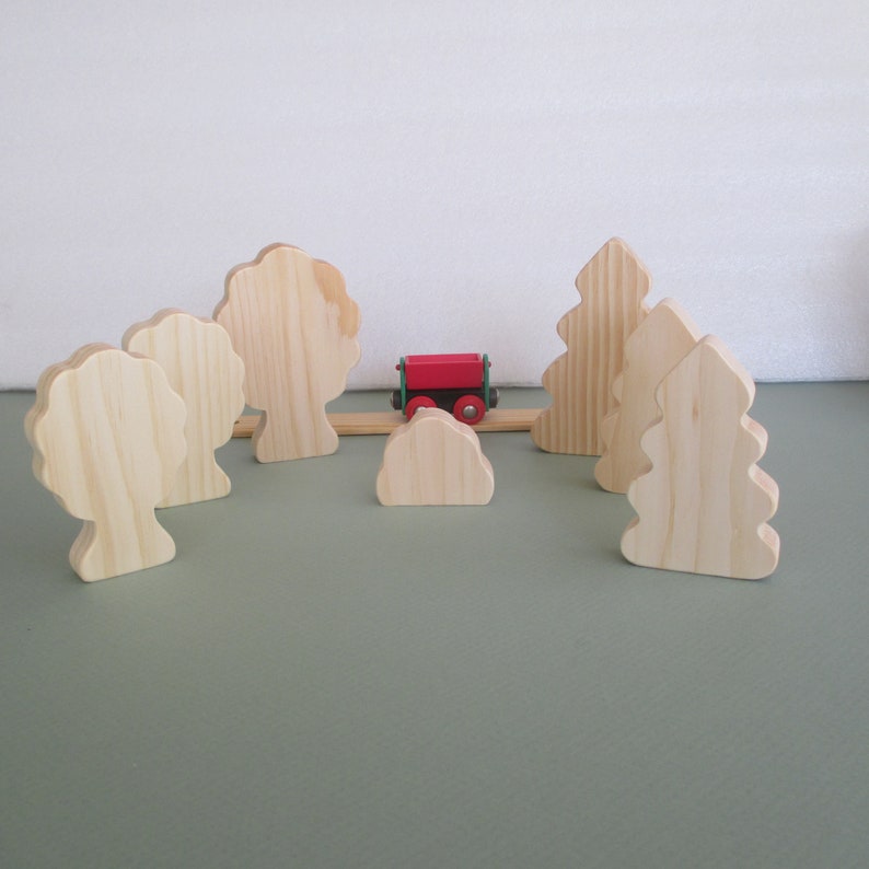 Wooden toy trees, Unfinished wooden toys, Birthday gift for kids, Childs toy image 10