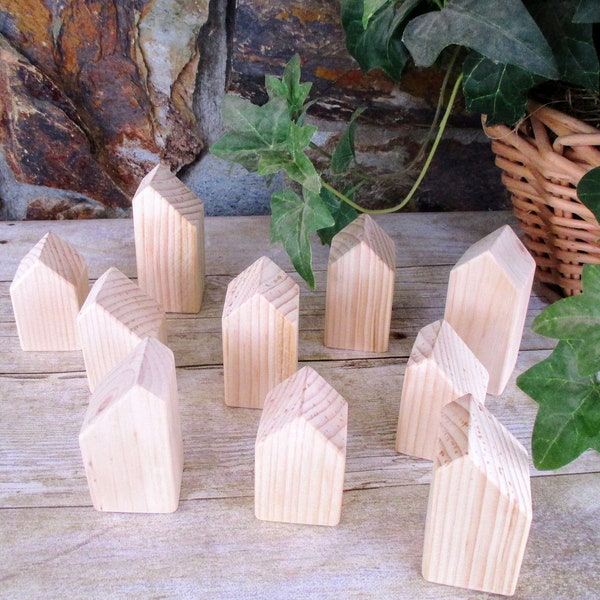 Little wooden houses - Wood block houses