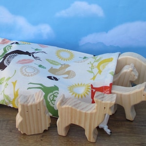 Wooden forest animals - Wooden animal toys -  Wood toy animals - Birthday gift for child - Easter basket