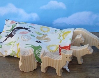 Wooden forest animals -  Wood toy animals - Birthday gift for child