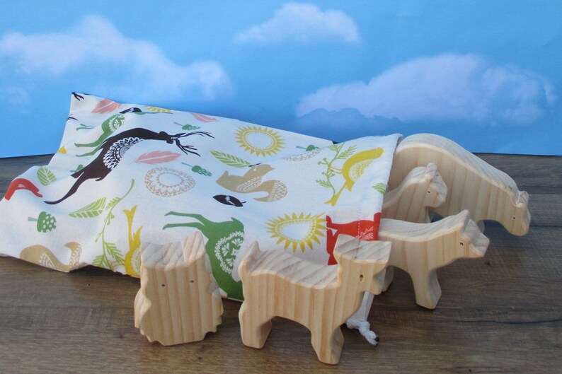 Wooden forest animals Wooden animal toys Wood toy animals Birthday gift for child image 10