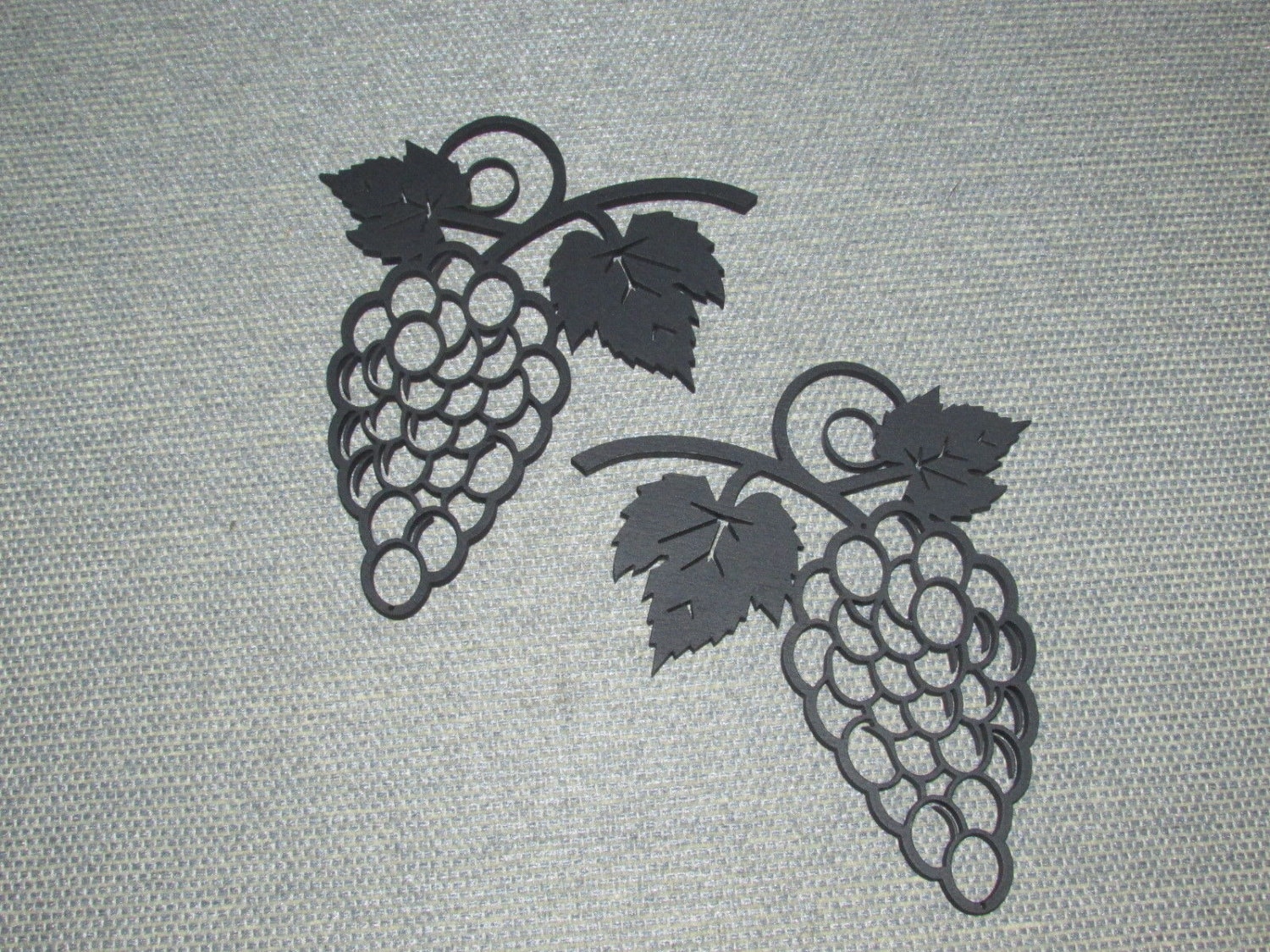 Two Wine Grape Bunches Bushel's Wood Wall Art Decor Vine