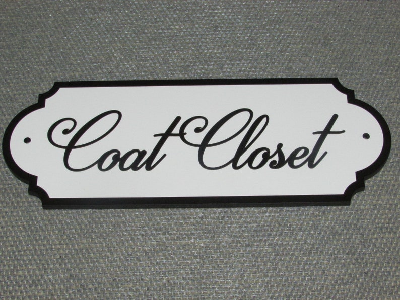 Printable Coat Rack Sign Coat Closet Door Sign Plaque 9