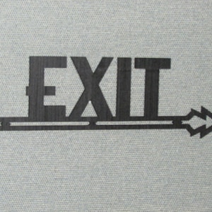 Exit Direction Arrow Sign Choose Left or Right, Art Deco Style