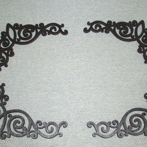Decorative Wood Scroll Corners set of 4 Decor Wall Art