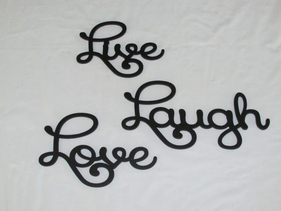 Live Laugh Love Large Fancy Wall Words Wood Wall Decor Etsy