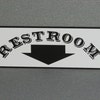 Retro Style Black & White Restroom Door Sign 8" X 2 1/2" - Etsy