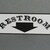Retro Style Black & White Restroom Door Sign 8" X 2 1/2" - Etsy