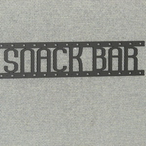 Snack Bar Film Strip Wooden Theater / Movie Concessions Retro Sign