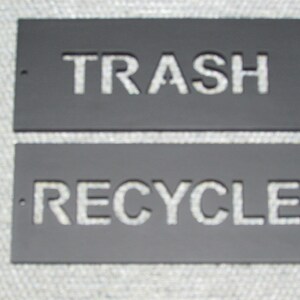 Recycle Sign Set Trash and Recycle Sign Set - Etsy