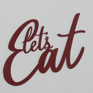 Let&#39;s Eat Wall Words Wall Art, wall Sign Plaque Kitchen Decor