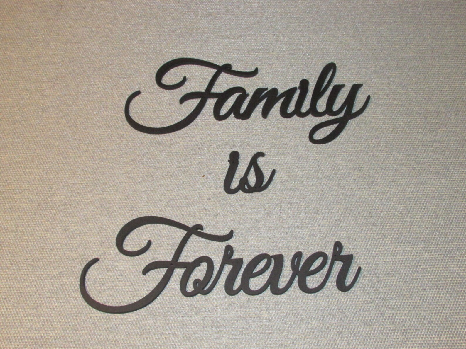 Family is Forever Wood Wall Words Art Decor Laser Cut Wood Etsy