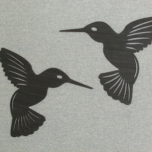 Hummingbird Wall Art Decor Pair Hummingbirds