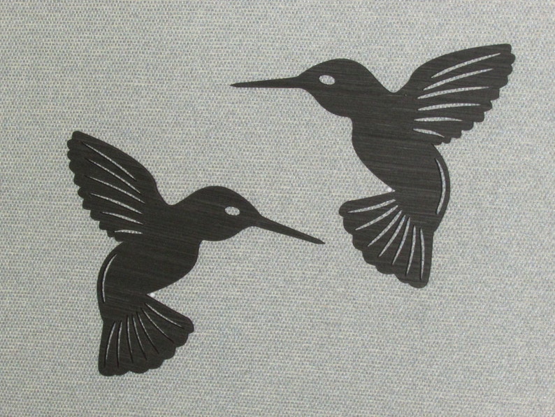 Two Hummingbirds Wall Art Decor Pair Humming Birds Etsy