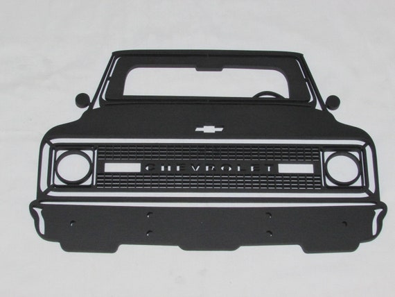 Chevy C10 69 70 Pickup Truck Man Cave Garage Wooden Wall Art Decor