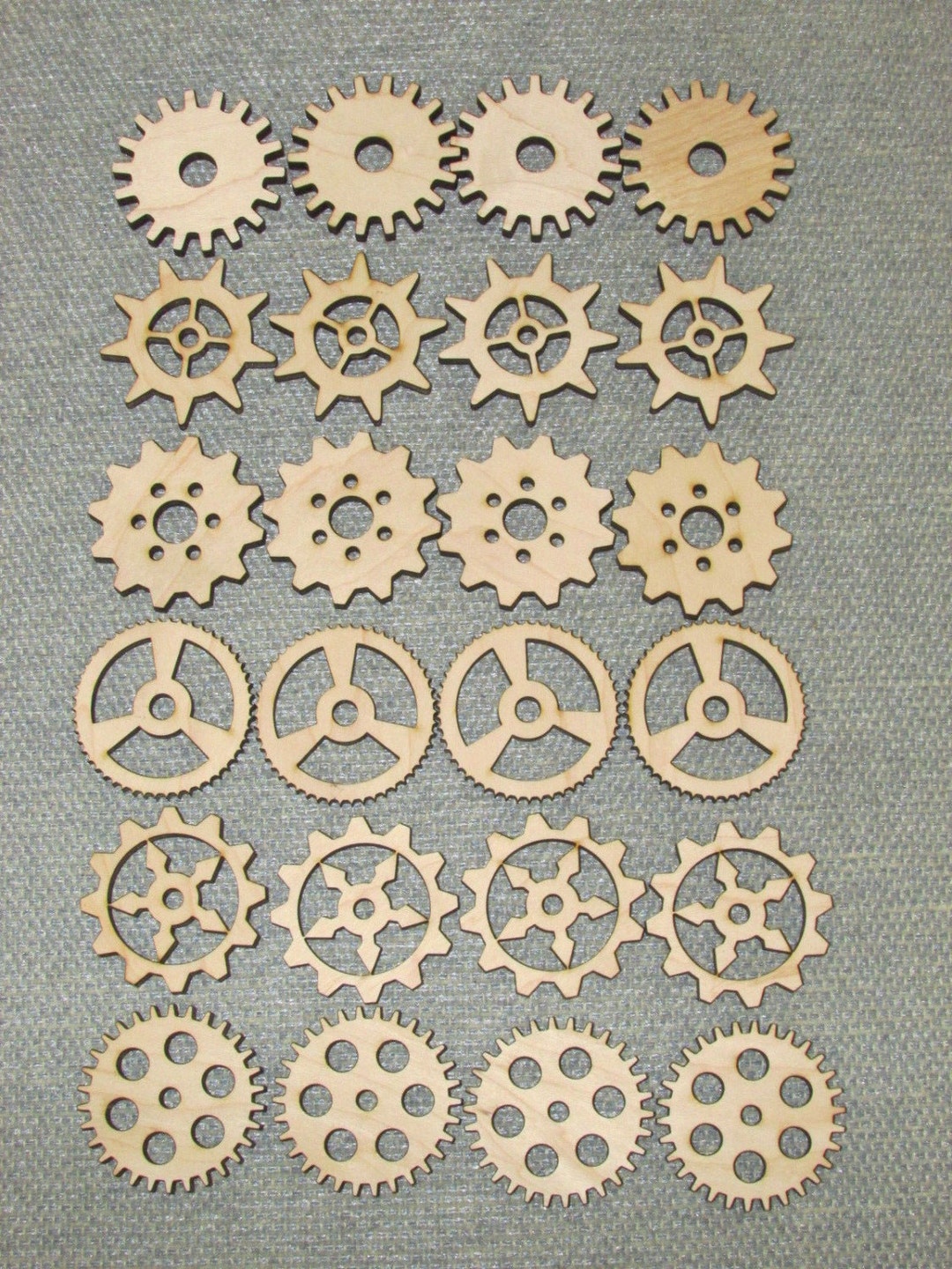 24 Laser Cut 2 Wood Wooden Gears Gear COG Steampunk Wall Art Decor Etsy