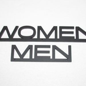 MEN & WOMEN Restroom Door Sign Set, Choose Color, Free Shipping - Etsy