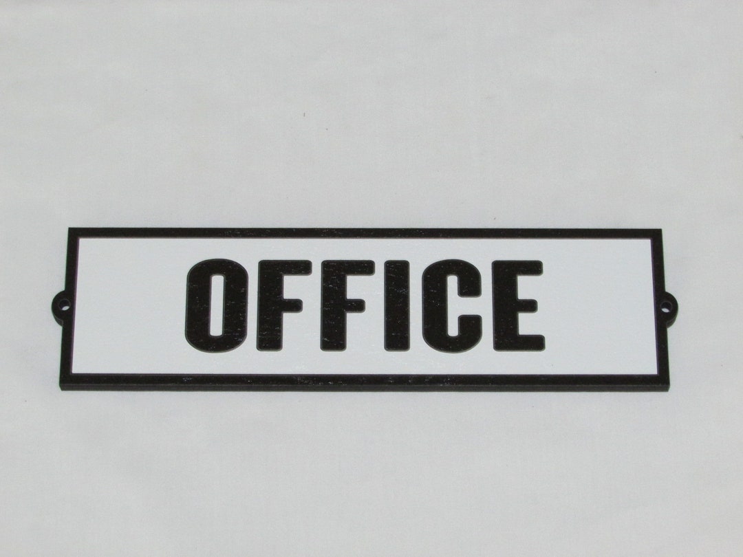 OFFICE Door Sign Black and White - Etsy