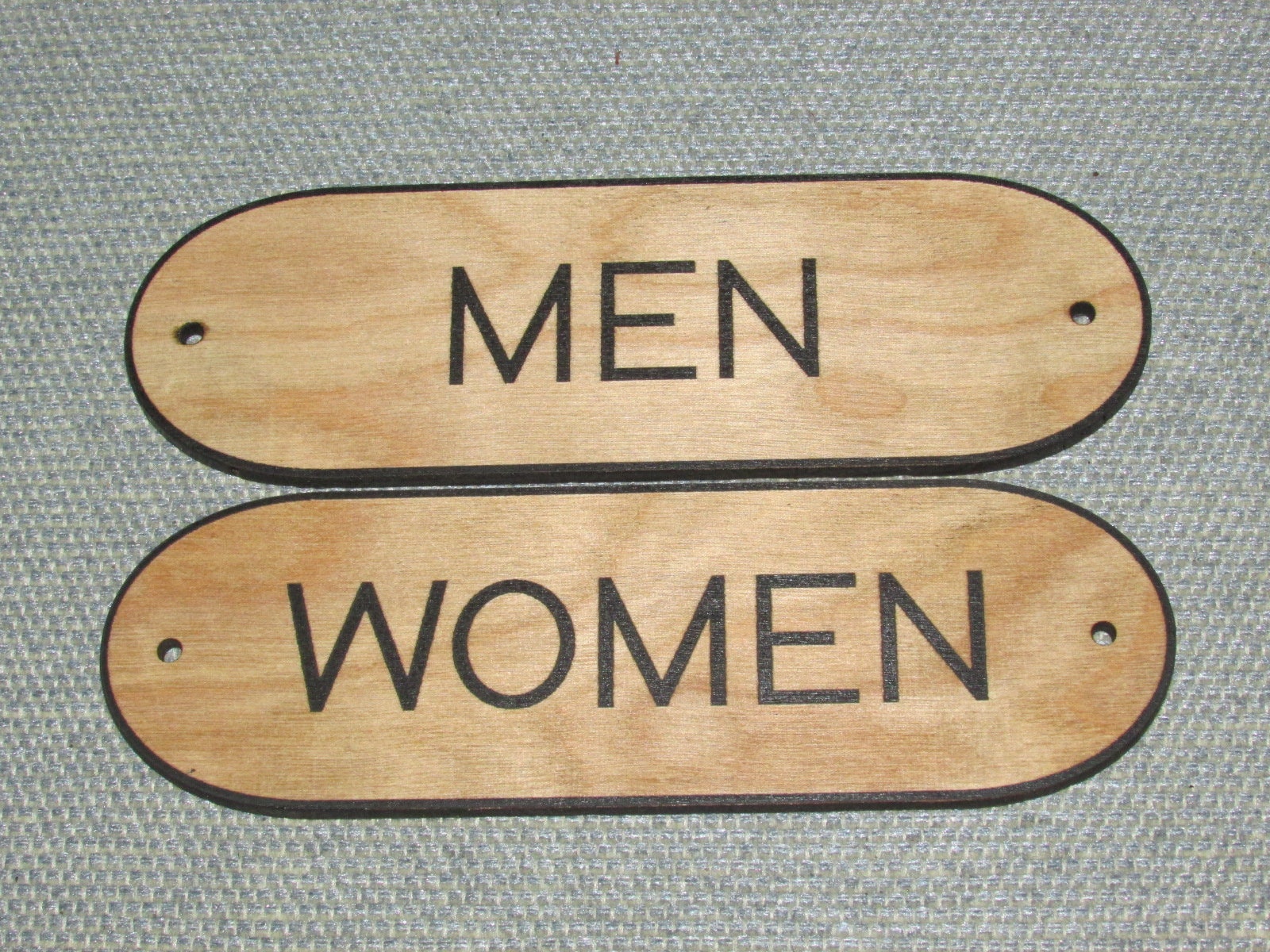 Men and Women Oval Restroom Door Sign Set - Etsy