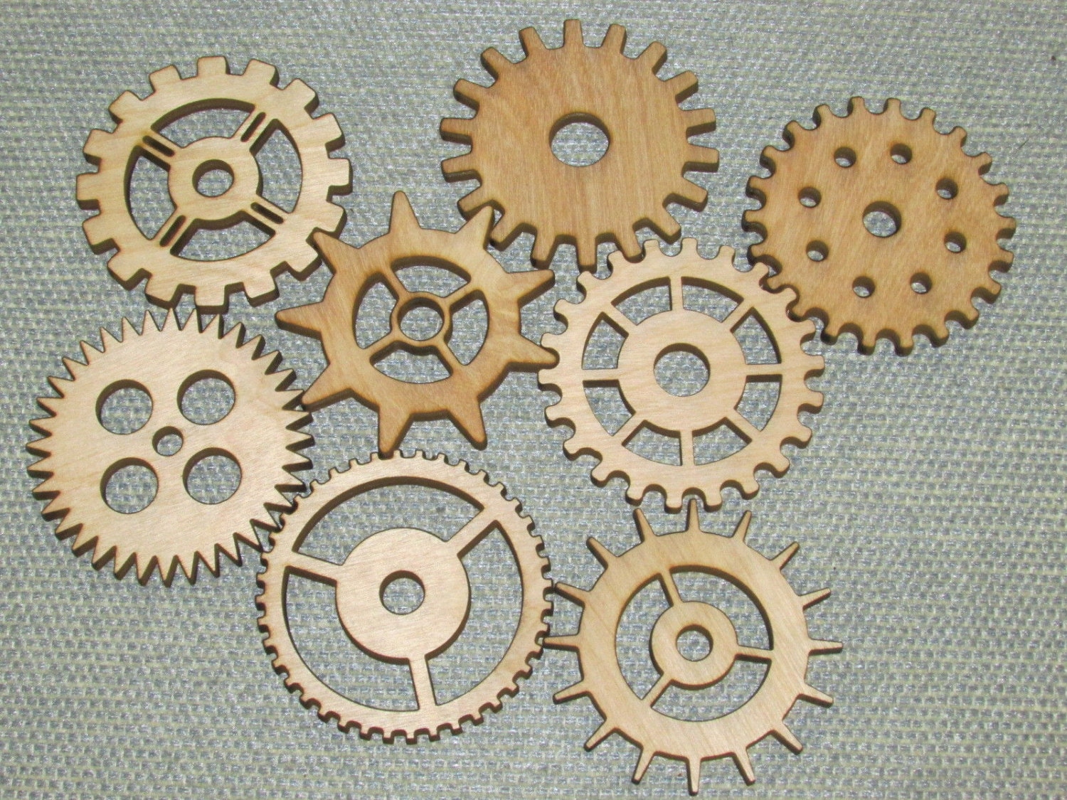 Lot of 8 Custom Wood Wooden Gears Gear COG Steampunk Wall Art Etsy