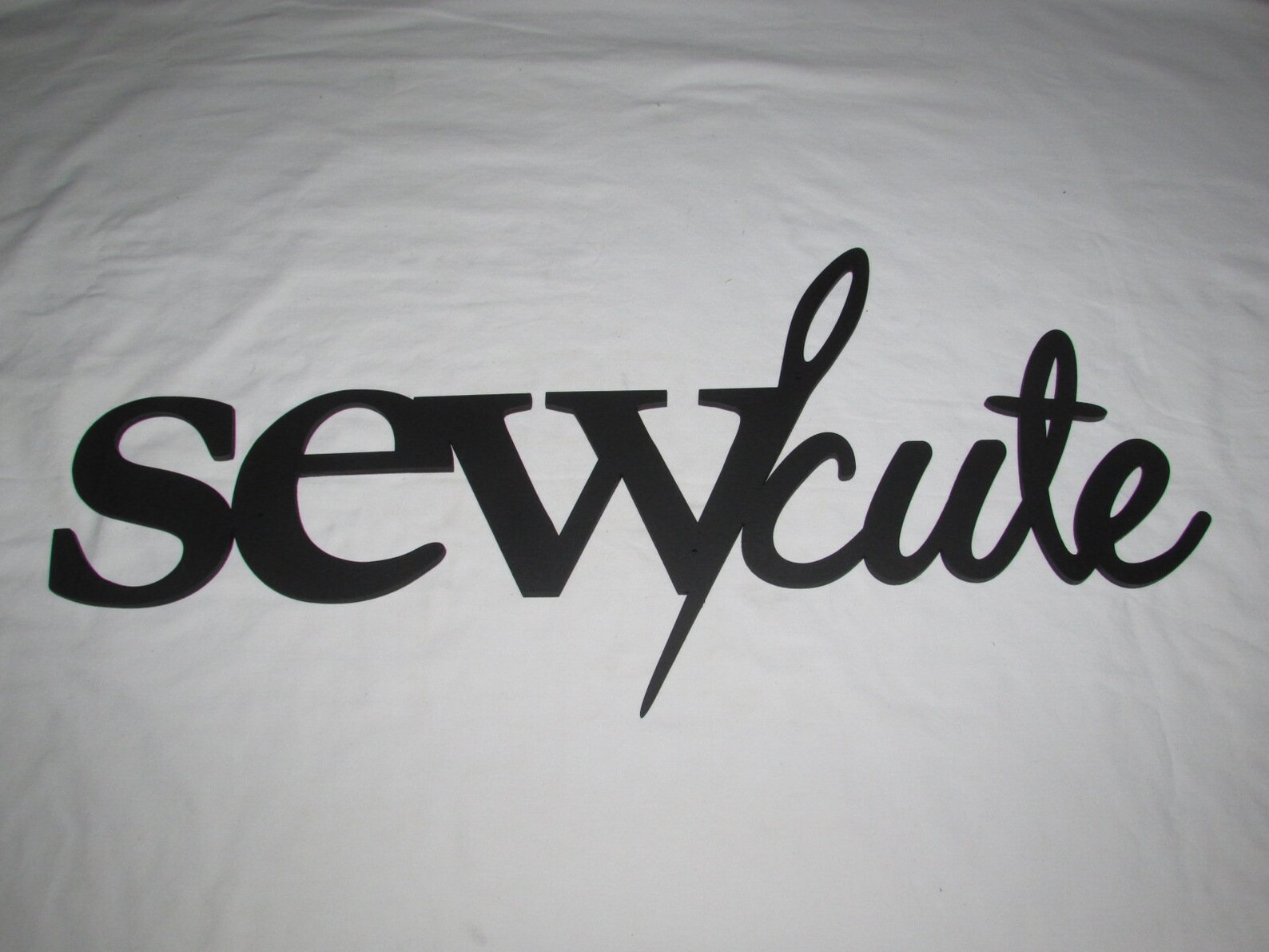 SEW CUTE Word With Sewing Needle Wooden Sewing Room Wall Art Etsy