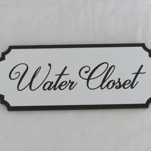 Water Closet Sign Etsy