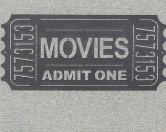 Movie Ticket Wall Art Admit One Theater Sign Art Decor