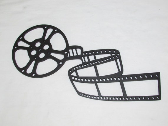 Wooden Movie Reel With Film Strip Cinema Theater Wall Decor Art 