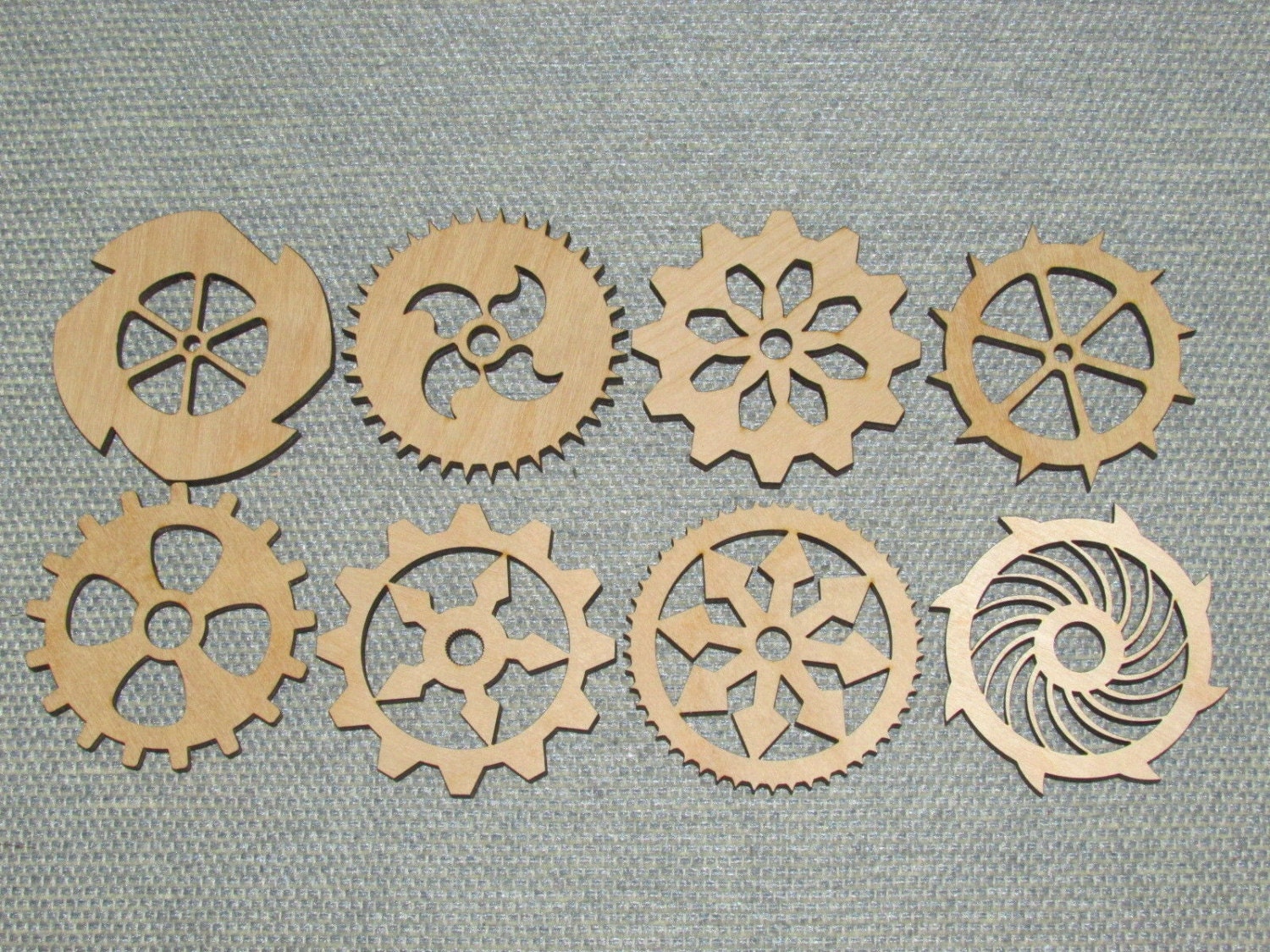 Group 4 Includes 8 3" Custom Wood Wooden Gears Gear Cog Steampunk Wall Art