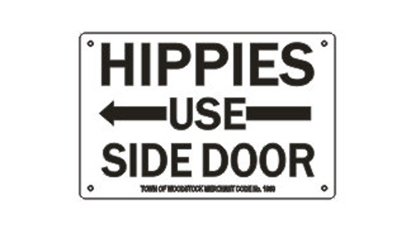 Custom Made Wood Hippies Use Side Door Left Arrow Vintage Etsy